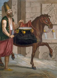 Saka, en välgörande dervisch som tog vatten runt staden, ca 1708